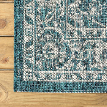 Palazzo Vine And Border Textured Weave Indoor/outdoor Area Rug